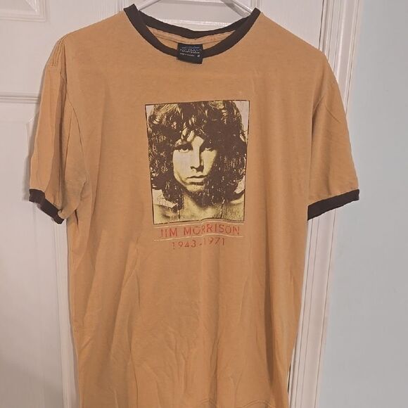 Jim Morrison 2004 Vintage Bay Island Graphic T-Shirt - Tan - Picture 1 of 8